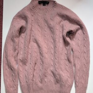 Ralph Lauren (black Label) Dust Rose Cable Knit Sweater Cashmere Old Money SZ XS